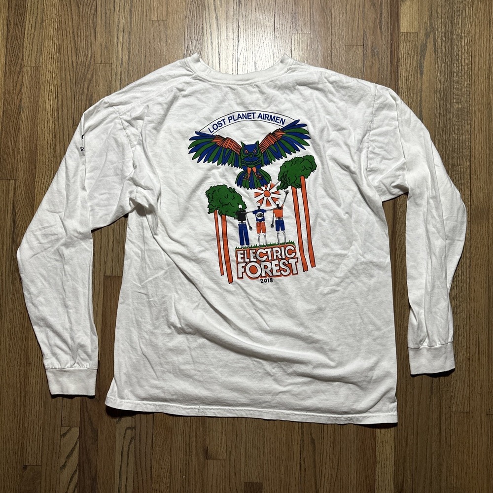 2018 Electric Forest Musical Festival LOST PLANET AIRMEN Long Sleeve Shirt SZ XL